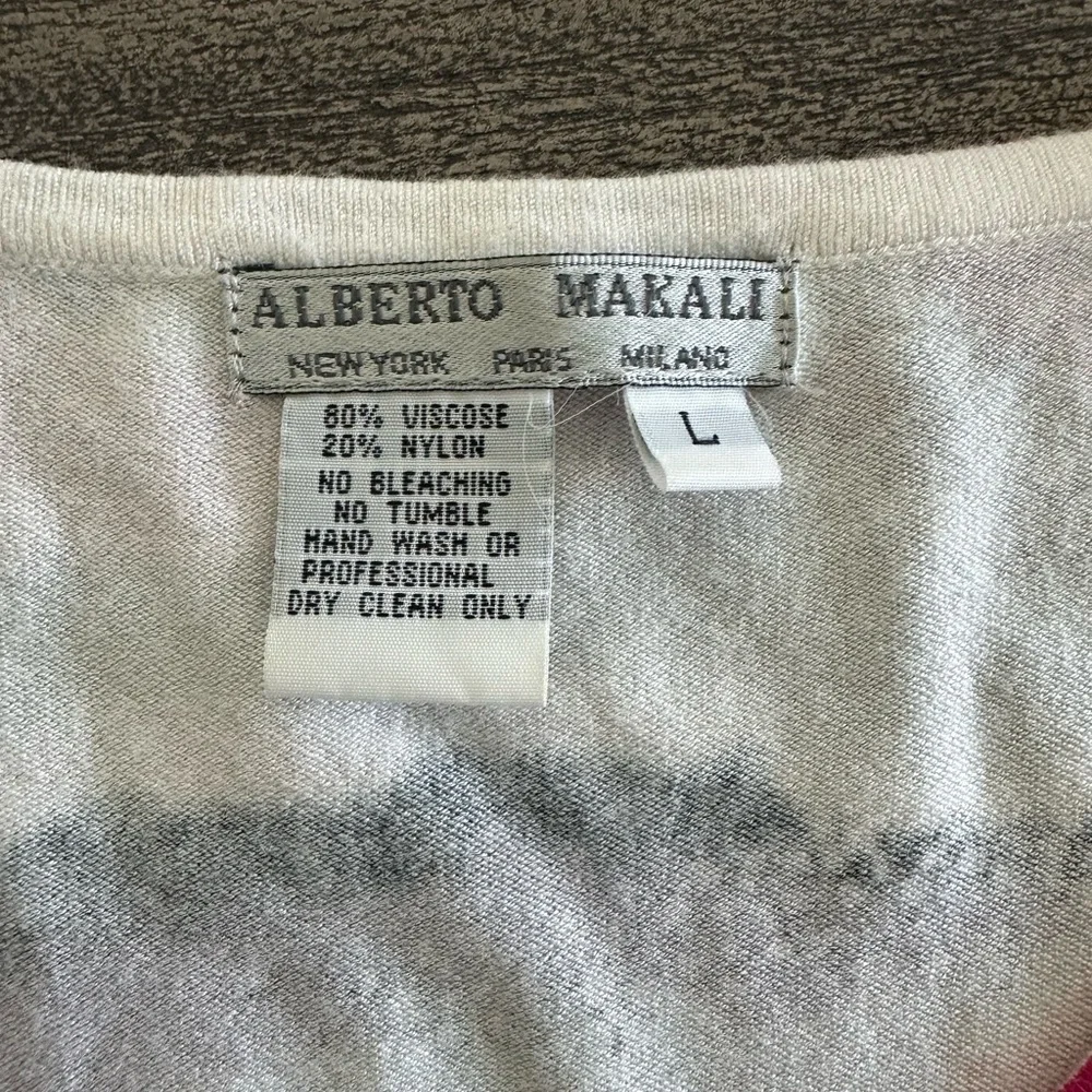 Alberto Makali Pink and Black V-Neck‎ Sweater